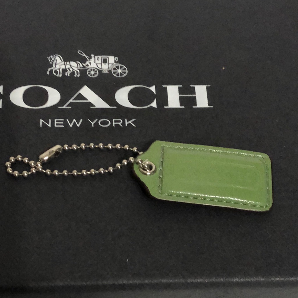 Coach Lime Green Leather Tag